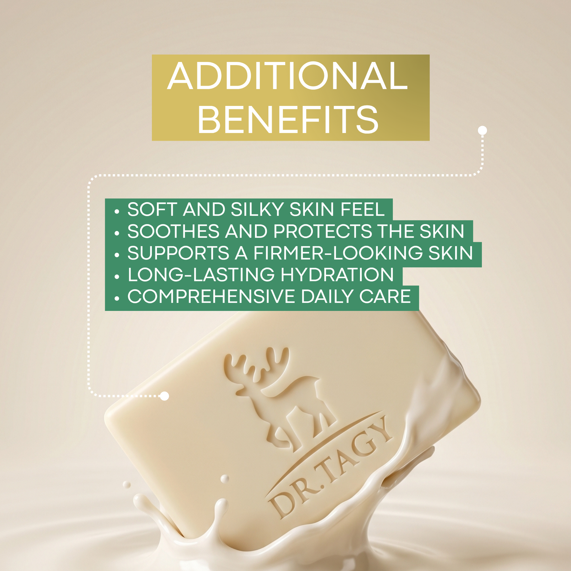 Deer Milk Soap by DR TAGY – Natural Brightening & Moisturizing Luxury Bar