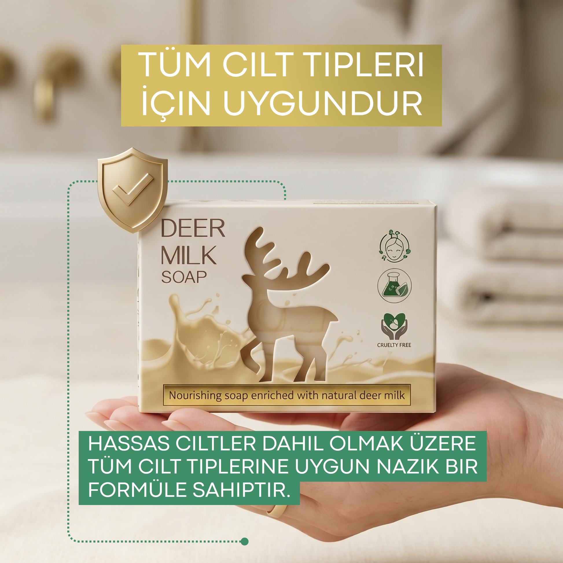 Deer Milk Soap by DR TAGY – Natural Brightening & Moisturizing Luxury Bar