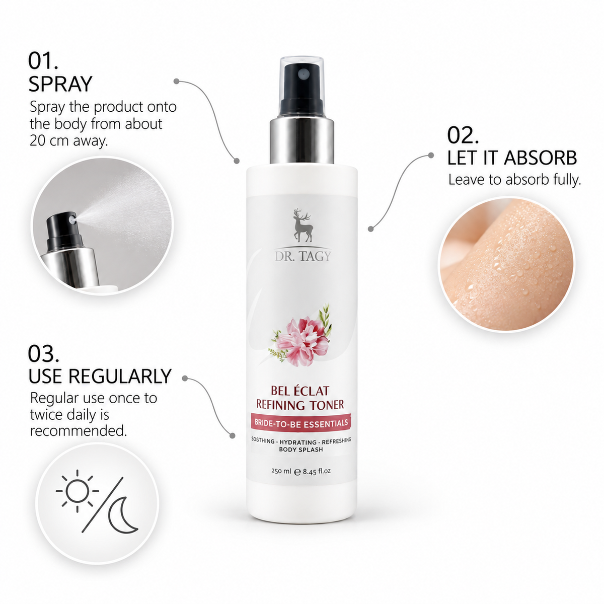 DR TAGY Beleclat Refreshing Body Tonic Spray 250 ml
