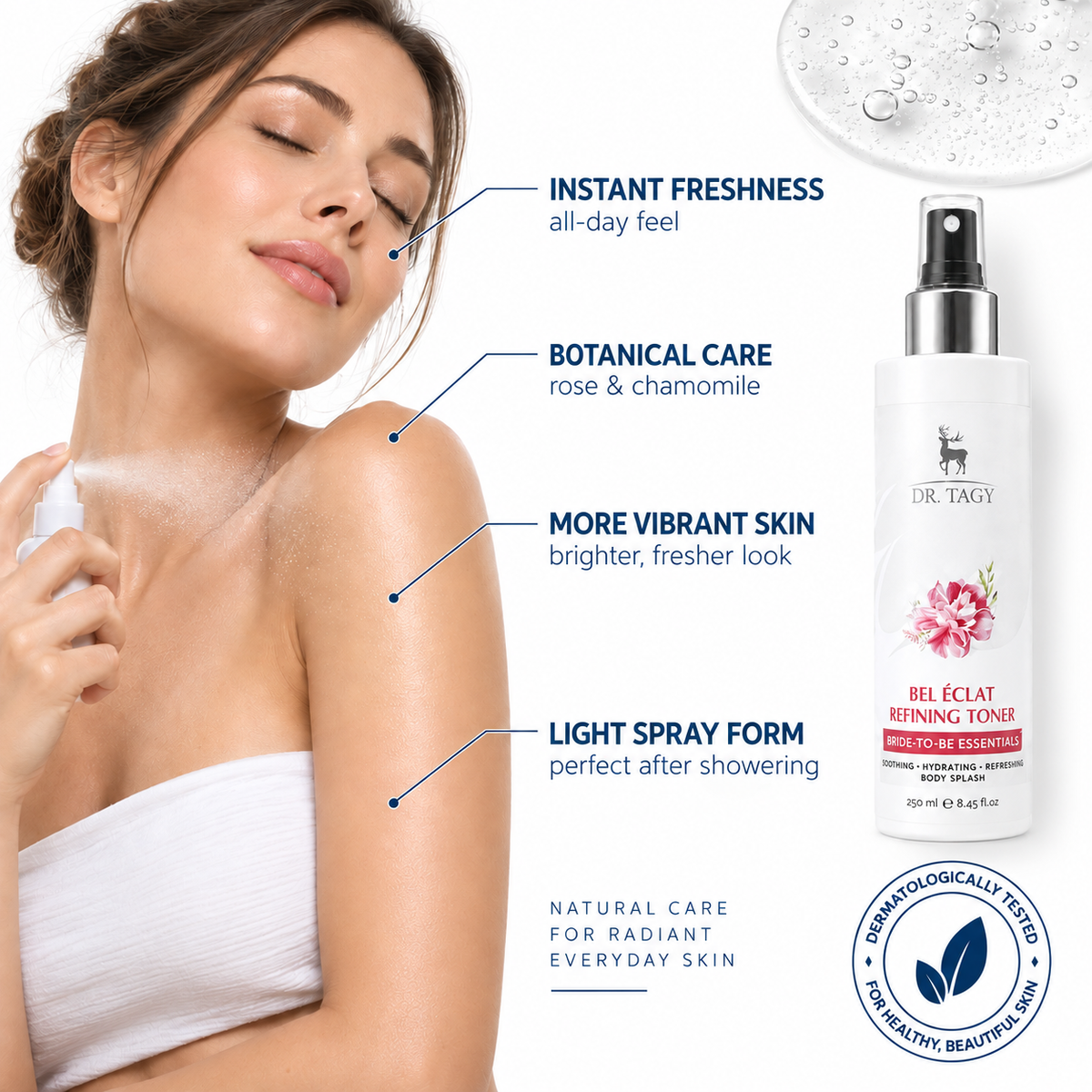 DR TAGY Beleclat Refreshing Body Tonic Spray 250 ml