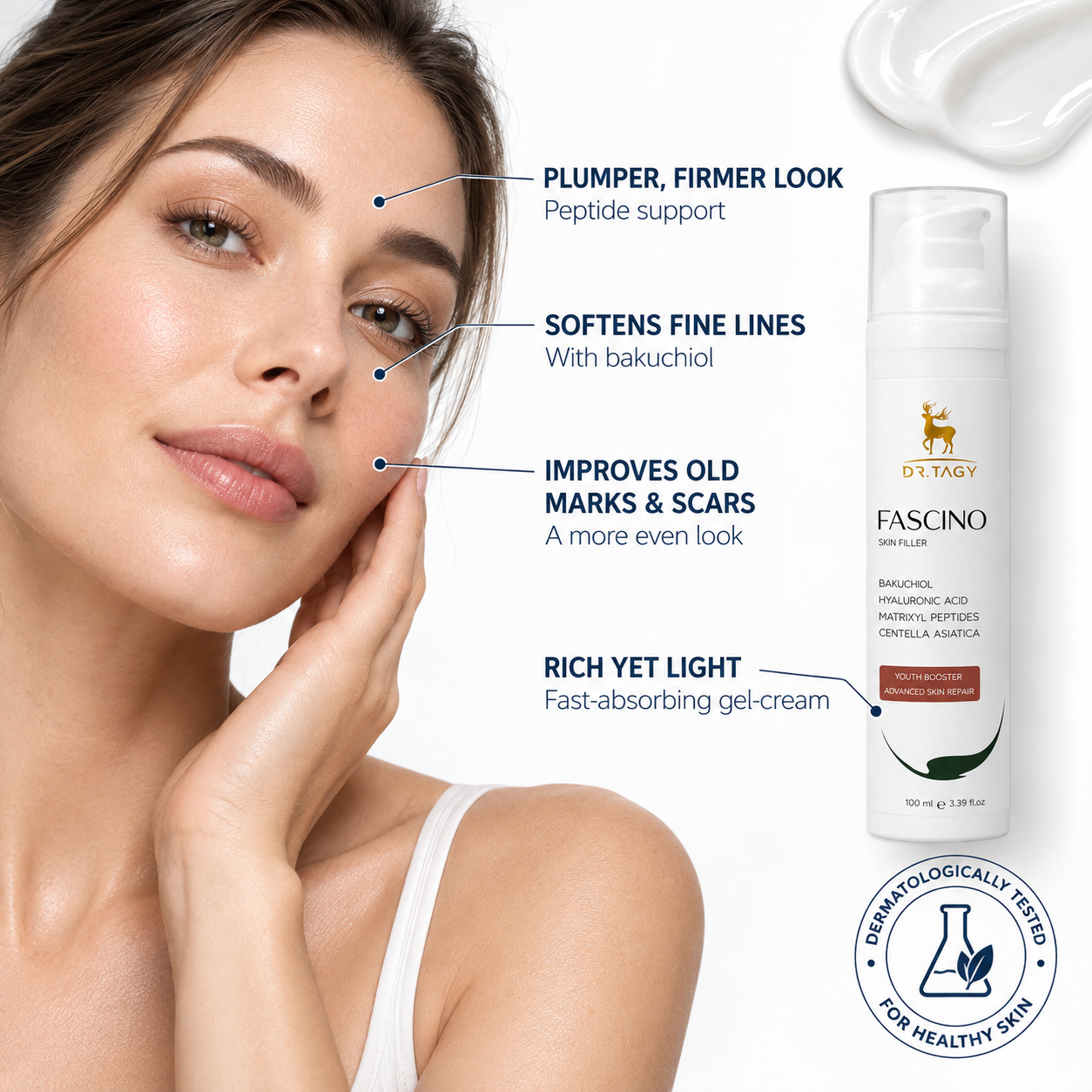 DR TAGY Fascino Peptide & Bakuchiol Anti-Ageing Gel Cream 100 ml