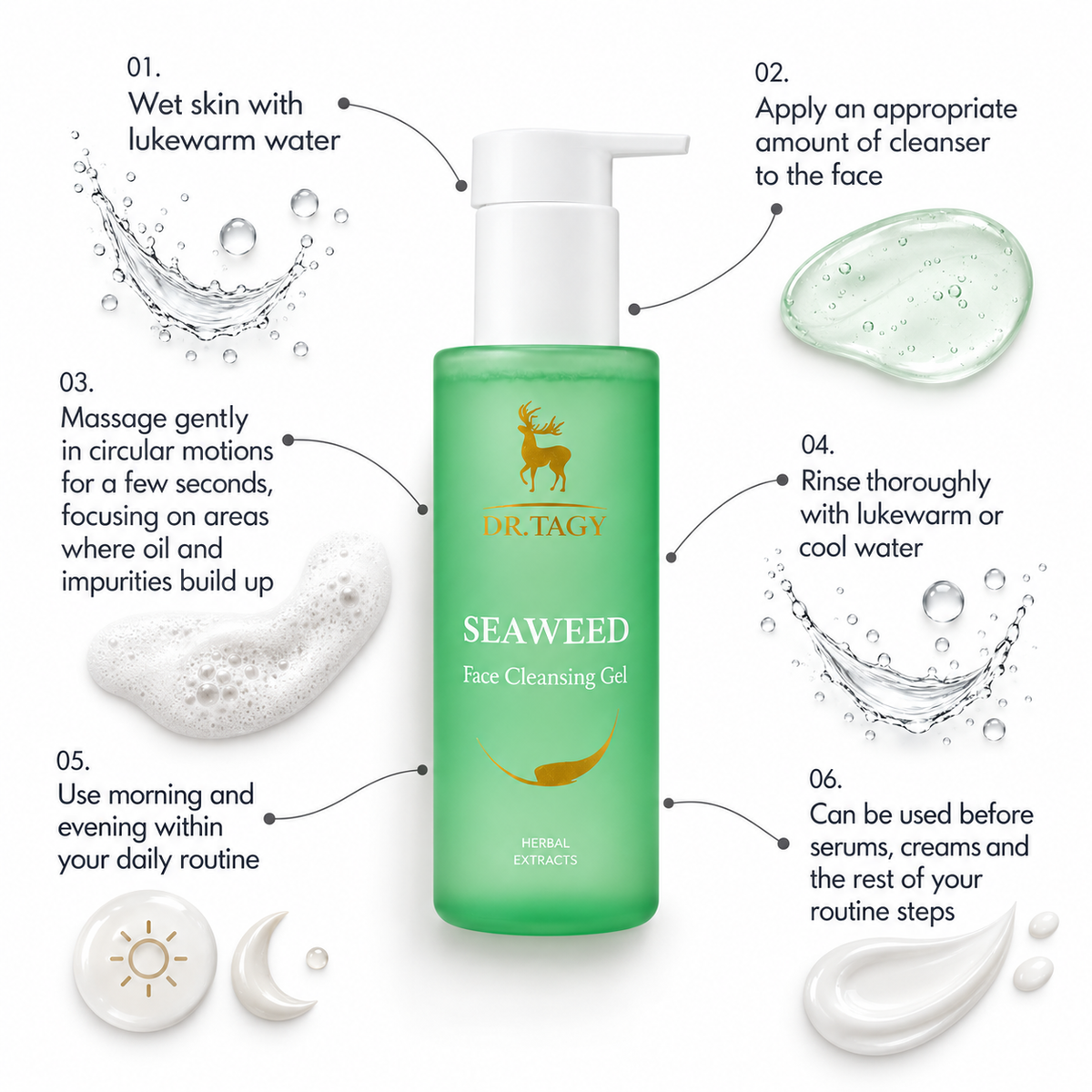 DR TAGY Seaweed Daily Face Cleansing Gel 200 ml