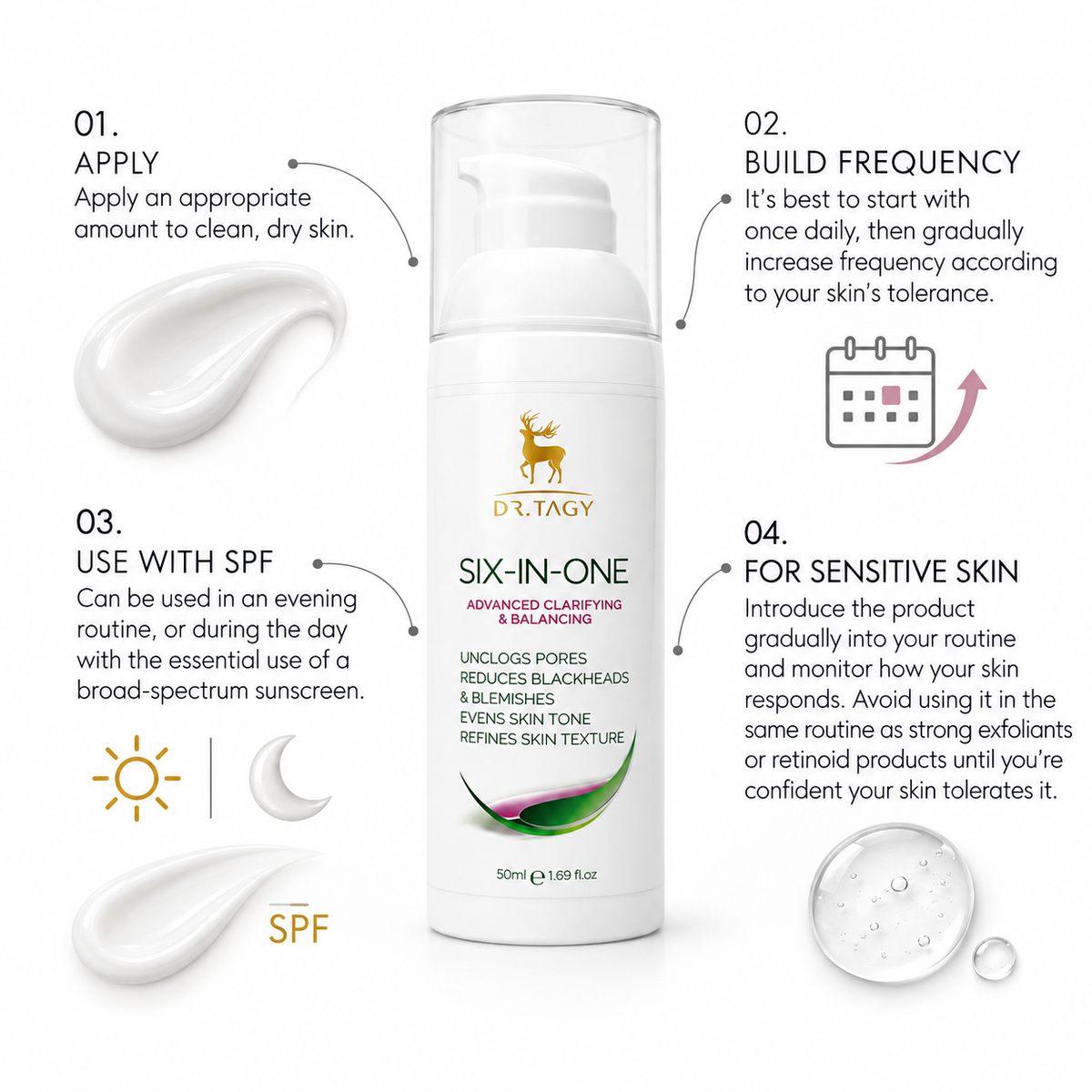 DR TAGY SIX IN ONE Multi-Benefit Clarifying Gel Cream 50 ml