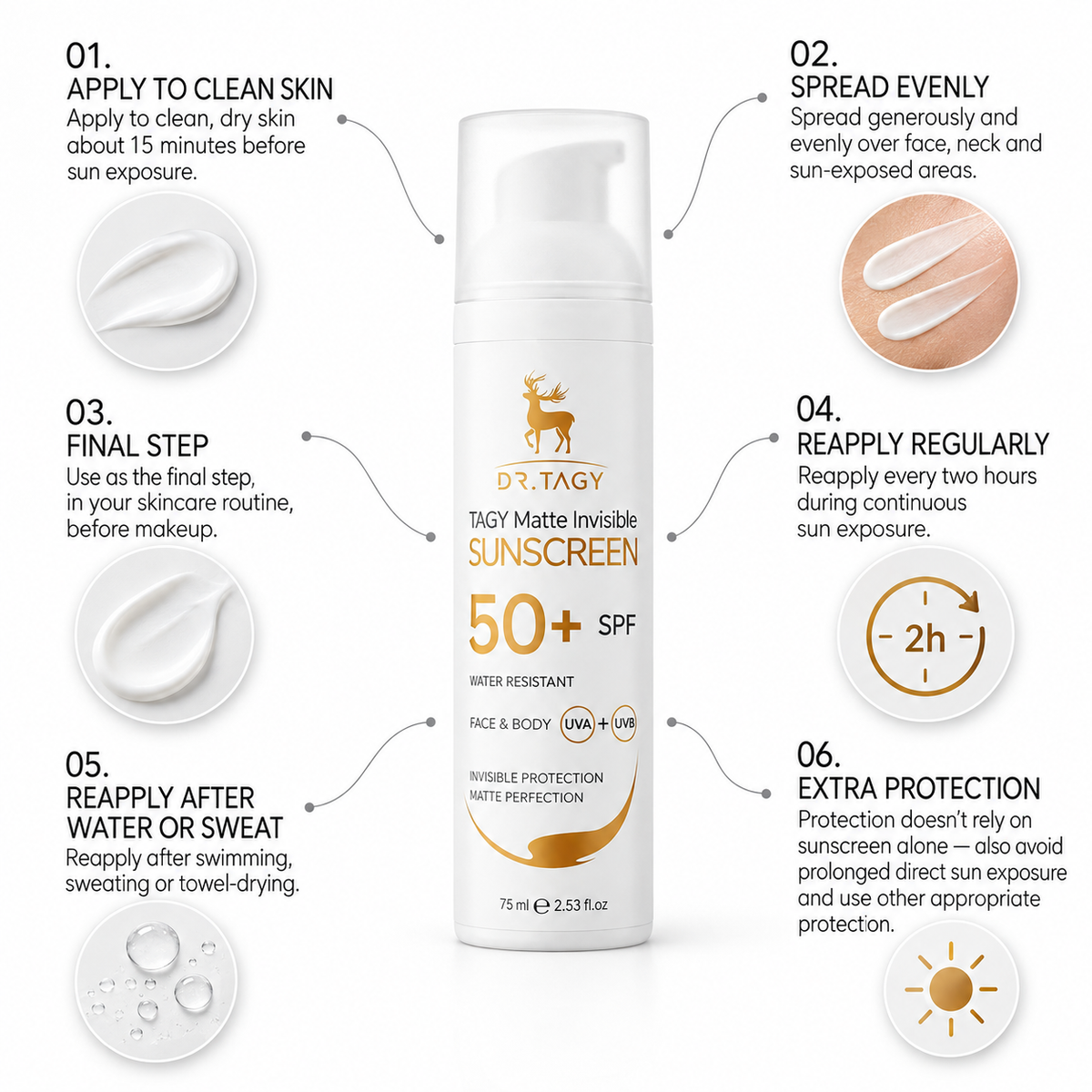 DR TAGY Invisible Matte Sunscreen SPF 50+ 75 ml