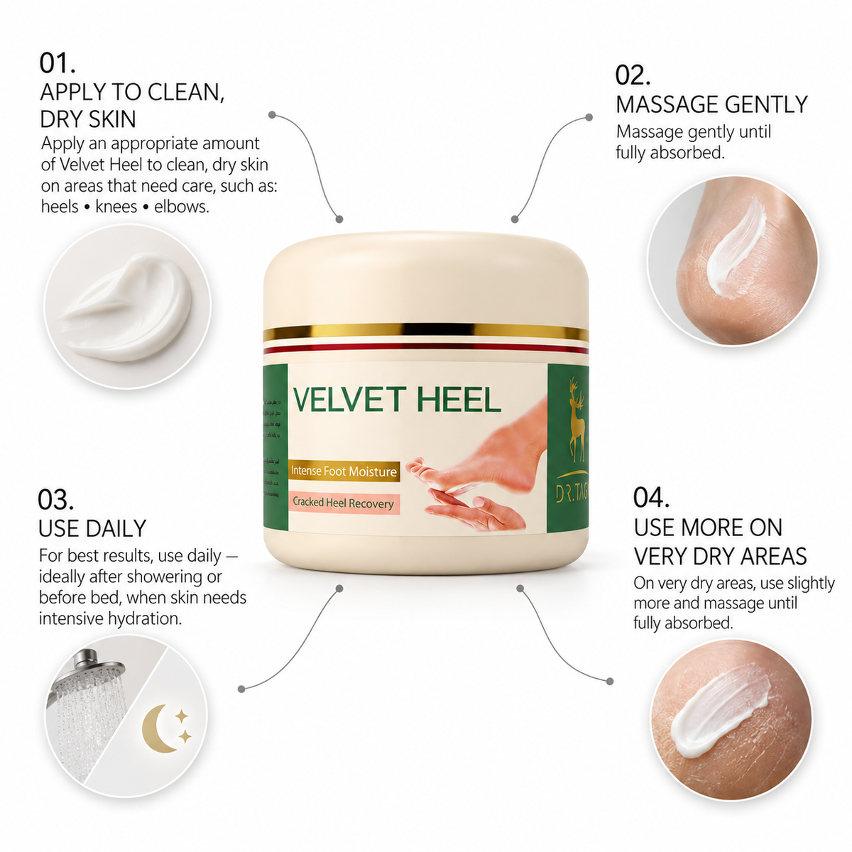 DR TAGY Velvet Heel Intensive Foot & Dry Area Cream 75 ml