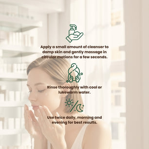 How to use Dr. Tagy Seaweed Face Cleanser: apply a small amount to damp skin and massage gently, rinse thoroughly with cool or lukewarm water, and use twice daily in the morning and evening for best results.